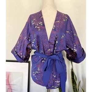 Mongolian Silk Brocade Mini Kimono